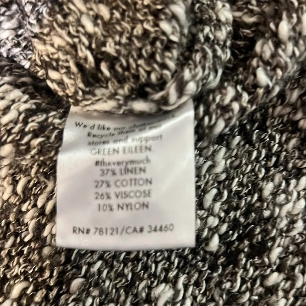 Eileen Fisher Black and White Crew Neck Sweater - Picture 4 of 4